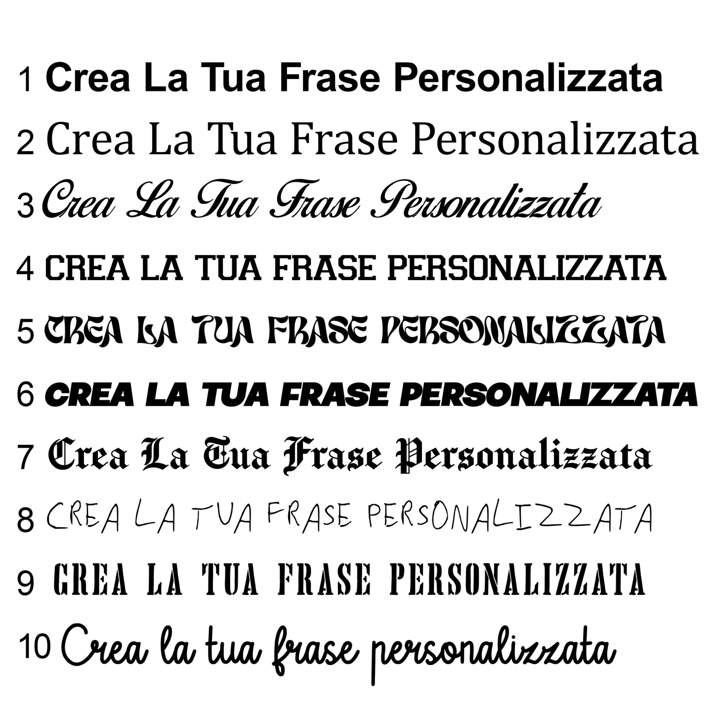 FRASE PERSONALIZZATA